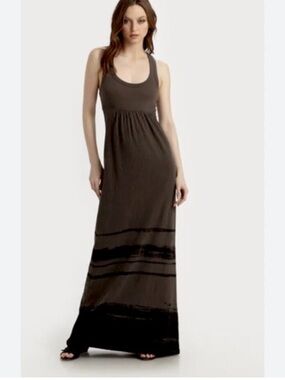 Standard James Perse Charcoal Grey Cotton Racerback Maxi Dress Size 3 (L)